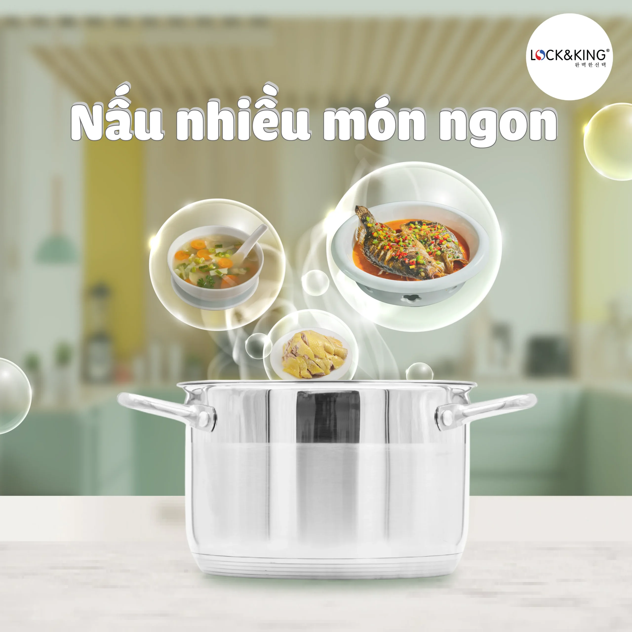 Bộ Nồi Inox 5 Đáy Cao Cấp Lock&King LK-358 - Ảnh 6