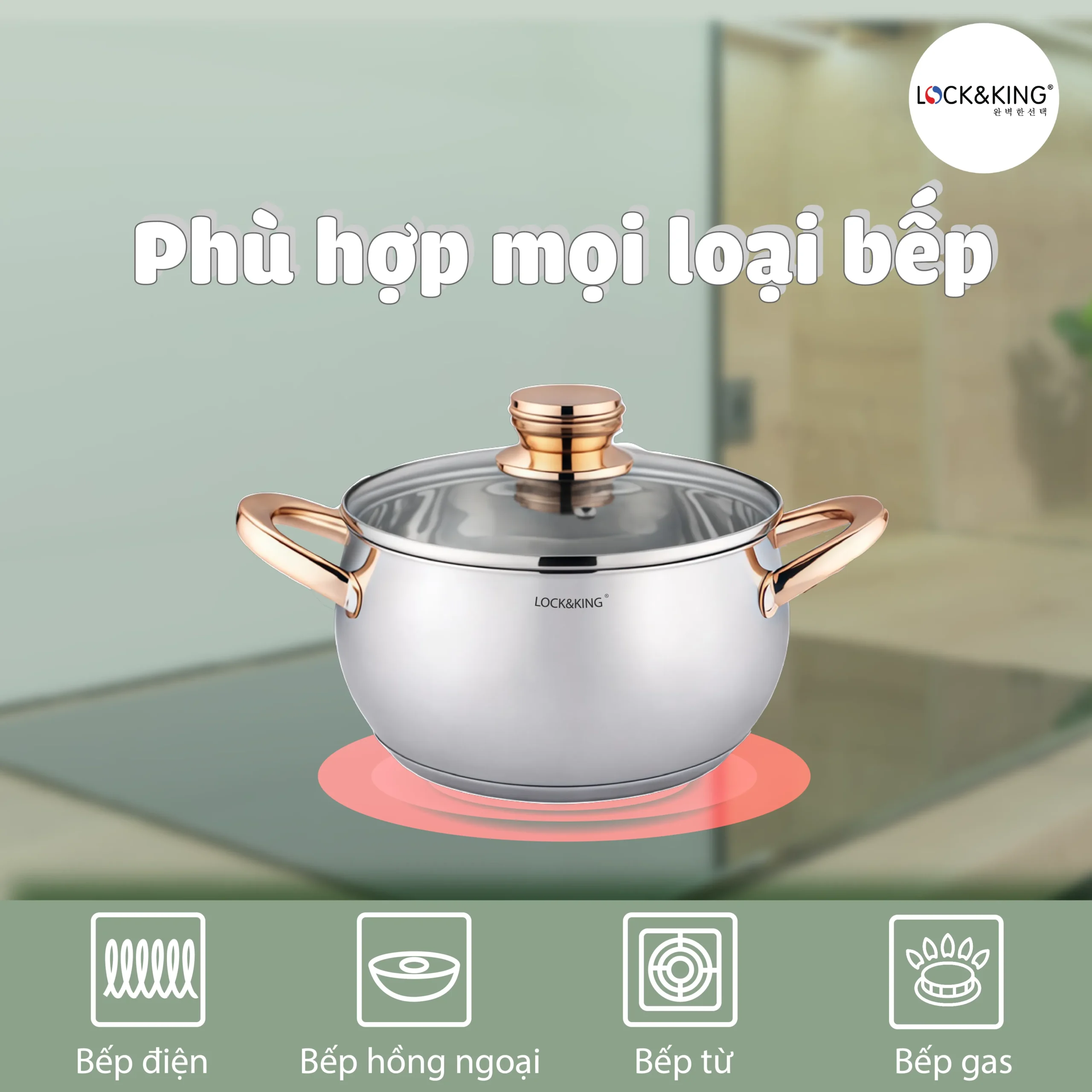 Nồi Inox 5 Đáy Cao Cấp Lock&King LK-3020 - Ảnh 4