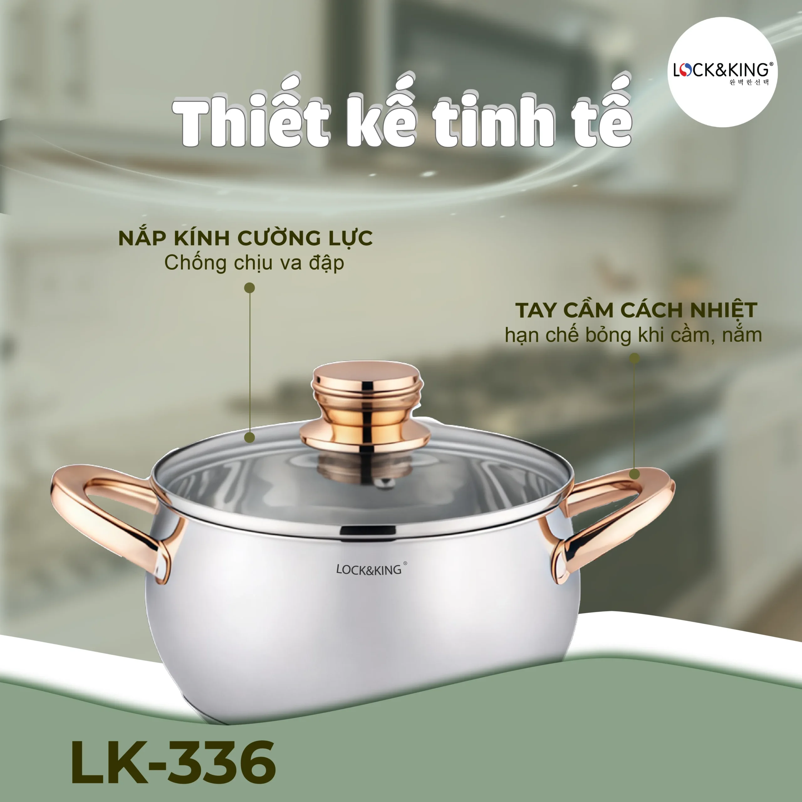 Bộ Nồi Inox 5 đáy Cao Cấp Lock&King LK-336 - Ảnh 5