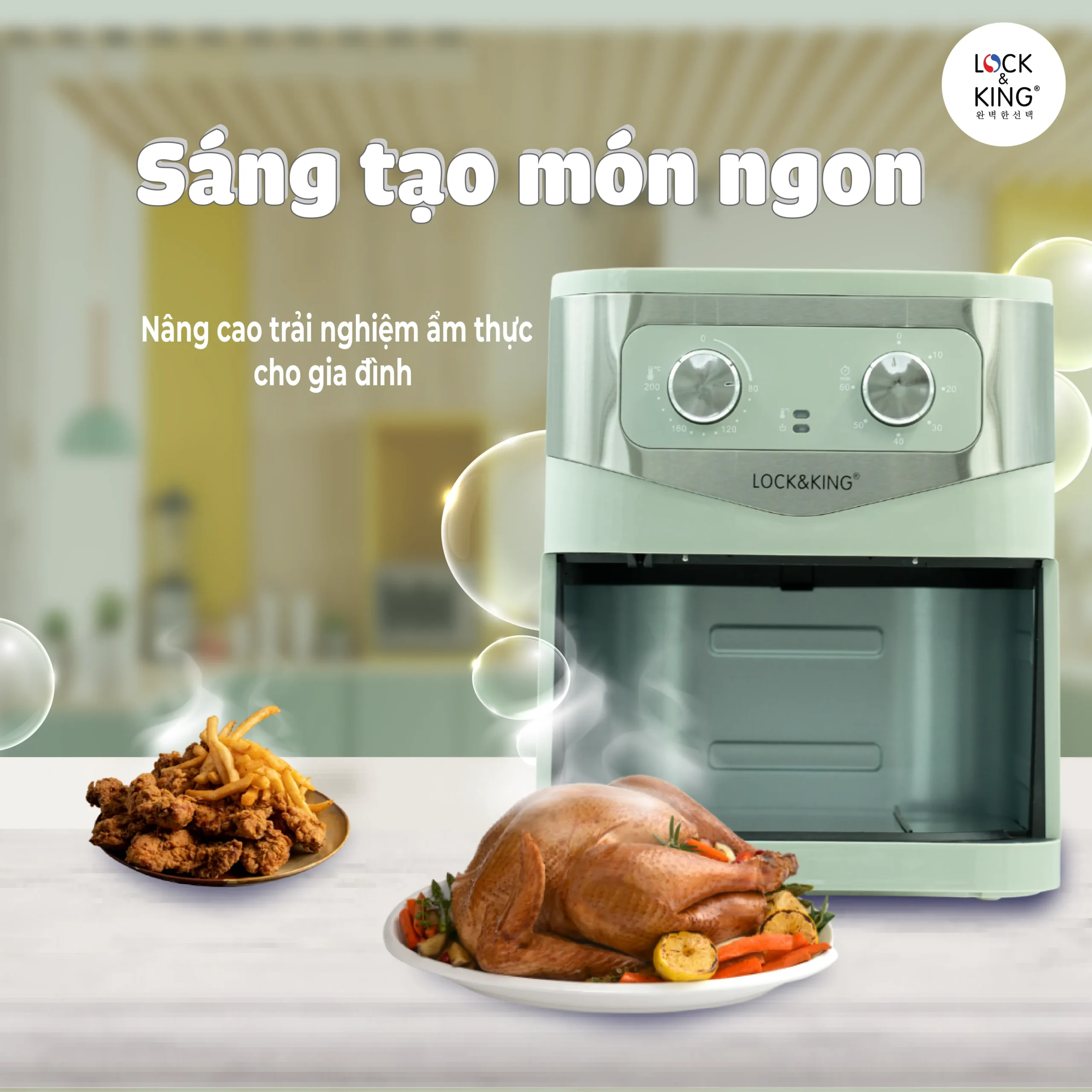 Nồi Chiên Không Dầu Lock&King LK-92 - Ảnh 4